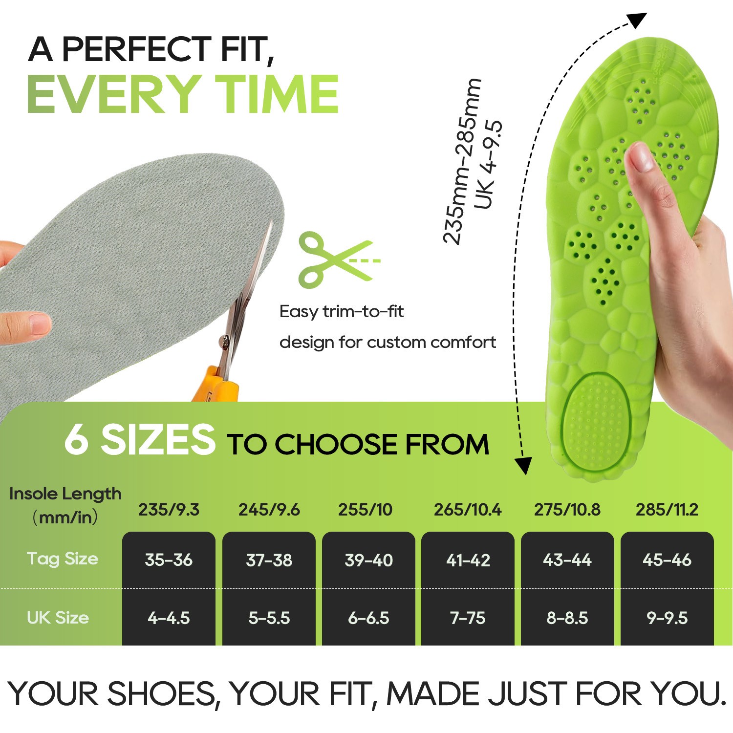 4D Cloud Height Increasing Insoles – Ultra Soft Elastic Comfort Shoe Pads US7-12