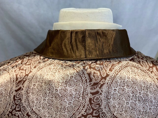 Mens Silk Satin Robe – Coffee Paisley Auspicious – 5 Day Delivery -USA Seller